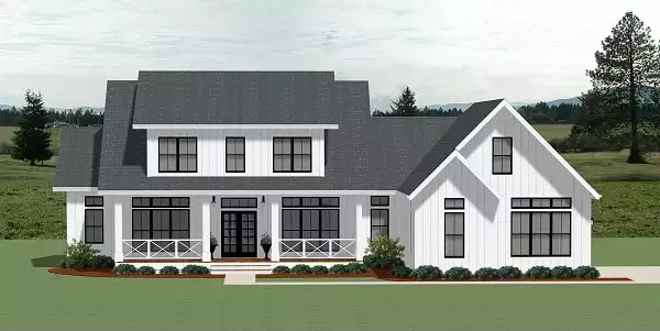image of large cottage house plan 7057
